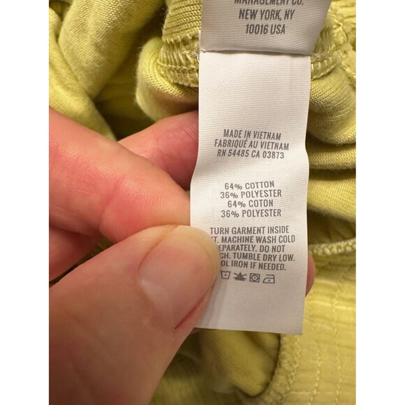 Aerie Jacket Womens Small Cropped Ribbed Corduroy Zip Up Jacket Pockets Yellow - Picture 4 of 4